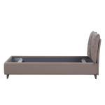 Polsterbett Versa II Stoff Valona: Beige - 140 x 200cm - Kein Bettkasten - Grau