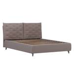 Polsterbett Versa II Stoff Valona: Beige - 140 x 200cm - 1 Bettkasten - Grau