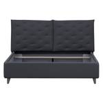 Gestoffeerd bed Versa II Stof Valona: Grijs - 140 x 200cm - Geen opbergruimte - Grijs