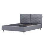 Polsterbett Versa II Stoff Valona: Silber - 140 x 200cm - Kein Bettkasten - Grau