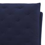 Gestoffeerd bed Versa II Stof Valona: Donkerblauw - 160 x 200cm - Geen opbergruimte - Lichtbruin