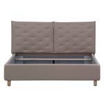 Gestoffeerd bed Versa II Stof Valona: Beige - 180 x 200cm - Geen opbergruimte - Lichtbruin