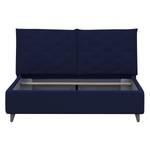 Polsterbett Versa II Stoff Valona: Dunkelblau - 180 x 200cm - 1 Bettkasten - Grau