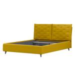 Gestoffeerd bed Versa II Stof Valona: Mosterdgeel - 180 x 200cm - Geen opbergruimte - Grijs