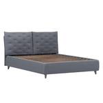 Polsterbett Versa II Stoff Valona: Silber - 180 x 200cm - 1 Bettkasten - Grau