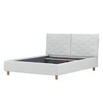 Polsterbett Versa II Stoff Valona: Creme - 90 x 200cm - Kein Bettkasten - Hellbraun