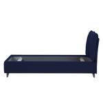 Gestoffeerd bed Versa II Stof Valona: Donkerblauw - 90 x 200cm - Geen opbergruimte - Grijs