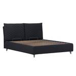 Gestoffeerd bed Versa III Stof Valona: Antraciet - 140 x 200cm - 1 opbergruimte - Grijs