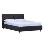 Gestoffeerd bed Versa III Stof Valona: Antraciet - 140 x 200cm - Geen opbergruimte - Grijs