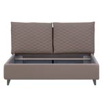 Polsterbett Versa III Stoff Valona: Beige - 140 x 200cm - Kein Bettkasten - Grau