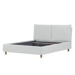 Gestoffeerd bed Versa III Stof Valona: Crèmekleurig - 140 x 200cm - Geen opbergruimte