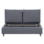 Polsterbett Versa III Stoff Valona: Silber - 140 x 200cm - 1 Bettkasten - Grau