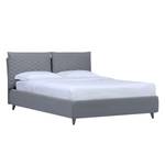 Polsterbett Versa III Stoff Valona: Silber - 140 x 200cm - 1 Bettkasten - Grau