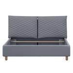 Polsterbett Versa III Stoff Valona: Silber - 140 x 200cm - 1 Bettkasten