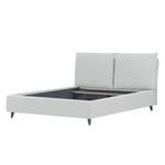 Gestoffeerd bed Versa III Stof Valona: Crèmekleurig - 160 x 200cm - Geen opbergruimte - Grijs