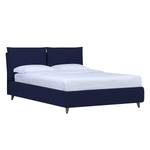 Gestoffeerd bed Versa III Stof Valona: Donkerblauw - 160 x 200cm - Geen opbergruimte - Grijs