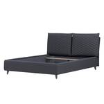 Gestoffeerd bed Versa III Stof Valona: Grijs - 180 x 200cm - Geen opbergruimte - Grijs