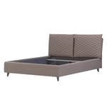 Gestoffeerd bed Versa III Stof Valona: Beige - 90 x 200cm - Geen opbergruimte - Grijs