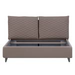 Gestoffeerd bed Versa III Stof Valona: Beige - 90 x 200cm - 1 opbergruimte - Grijs