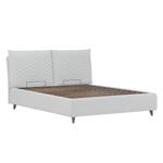 Gestoffeerd bed Versa III Stof Valona: Crèmekleurig - 90 x 200cm - 1 opbergruimte - Grijs