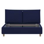 Gestoffeerd bed Versa III Stof Valona: Donkerblauw - 90 x 200cm - Geen opbergruimte