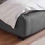 Gestoffeerd bed Vesta II ribfluweel - Donkergrijs - 160 x 200cm