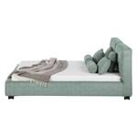 Gestoffeerd bed Vesta II ribfluweel - Mintkleurig - 180 x 200cm