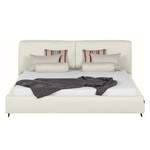 Gestoffeerd bed Vesta I geweven stof - Gebroken wit - 160 x 200cm