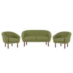 Ensemble de salon Anna III (2 1 - 1) - Tissu - Vert olive