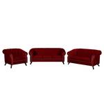 Bankstellen Benavente II (3-zitsbank, 2- (3-zitsbank, 2-zitsbank, fauteuil) - microvezel - Rood