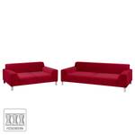 Ensemble de salon Bordon (3-2) Velours - Rouge