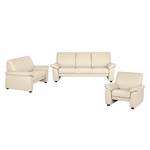 Bankenset Grimsby (3-zitsbank, 2-zitsbank en fauteuil) - beige echt leer