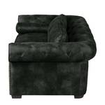 Gestoffeerde meubelset Mallow (3-zitsbank, 2-zitsbank en fauteuil) - antracietkleurige antiek leren look