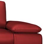 Canapé panoramique Masca (3 2) - Cuir véritable rouge carmin