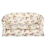 Sofa Philipp II mit Husse 2-Sitzer - Webstoff geblümt - Creme