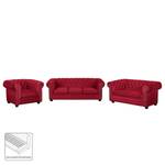 Bankstellen Torquay II (3-zitsbank, 2-zi (3-zitsbank, 2-zitsbank, fauteuil) - microvezel - Rood