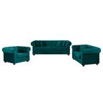 Ensemble de salon Upperclass Velours Avec coussins - Turquoise