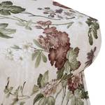 Tabouret Altamura Microfibre - Blanc / Motif floral