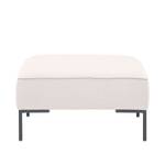 Gestoffeerde hocker Ampio geweven stof Stof Floreana: Beige - Grijs