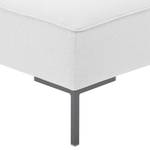 Repose-pieds Ampio Tissu Tissu Floreana : Blanc - Gris