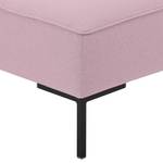 Polsterhocker Ampio Webstoff Stoff Floreana: Rosa - Schwarz