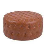 Pouf Bayard Imitation cuir - Cognac