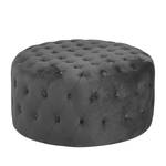 Pouf Bayard Velours - Gris foncé - Largeur : 80 cm