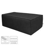 Pouf repose-pieds Big Cube Tissu structuré - Tissu TBO : 9 anthrazite