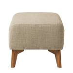 Gestoffeerde hocker Bora II geweven stof Geweven stof Milan: Beige