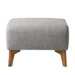 Pouf repose-pieds Bora II Tissu Tissu Milan : Gris clair