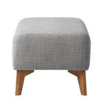 Pouf repose-pieds Bora II Tissu Tissu Milan : Gris clair