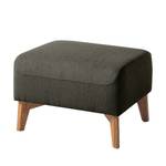 Pouf repose-pieds Bora II Tissu Tissu Saia: Noir-Marron