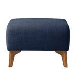 Pouf repose-pieds Bora II Tissu Tissu Milan : Bleu foncé