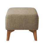 Pouf repose-pieds Bora II Tissu Tissu Milan : Gris-Marron